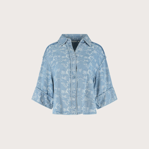 Irini blouse | Plaited blue