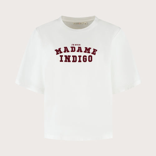 Je suis T-Shirt | White - Burgandy texted