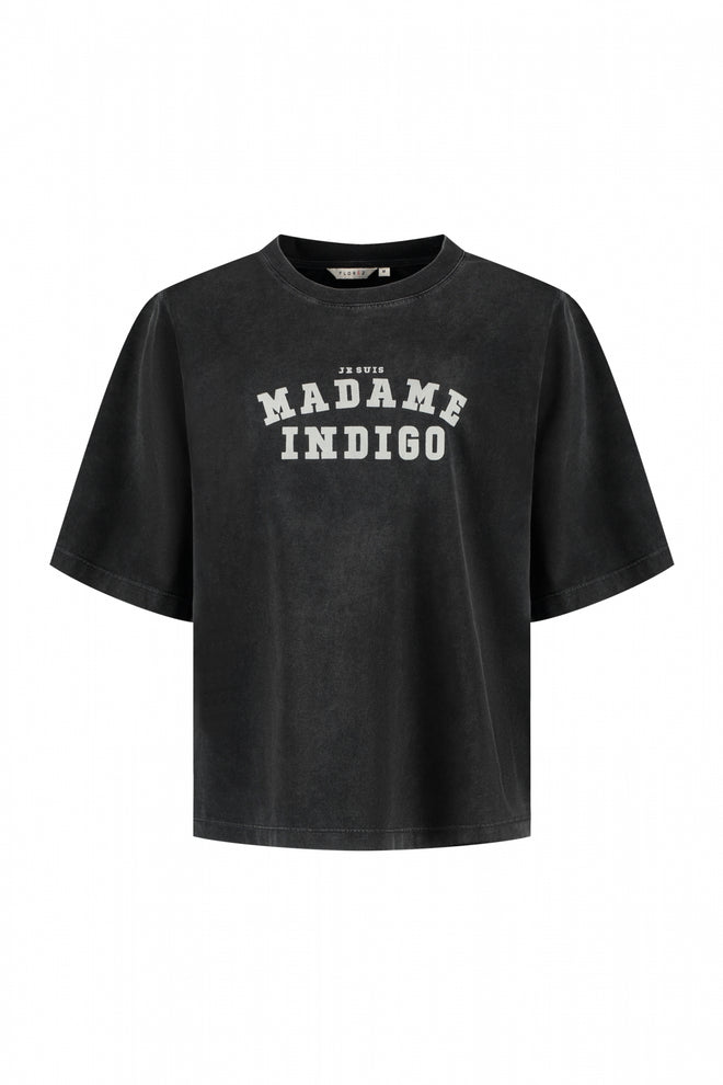 Je suis T-Shirt | Washed Grey - White texted