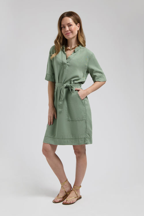 Kayley dress Olive Green Midi-jurk