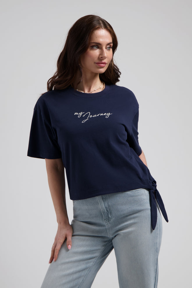 Leonora T-shirt | Navy Blue