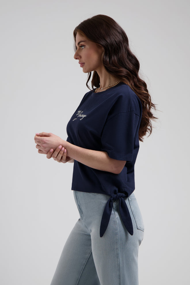 Leonora T-shirt | Navy Blue
