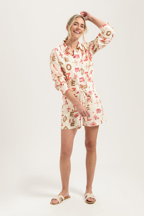 Lona Short | Letter Print