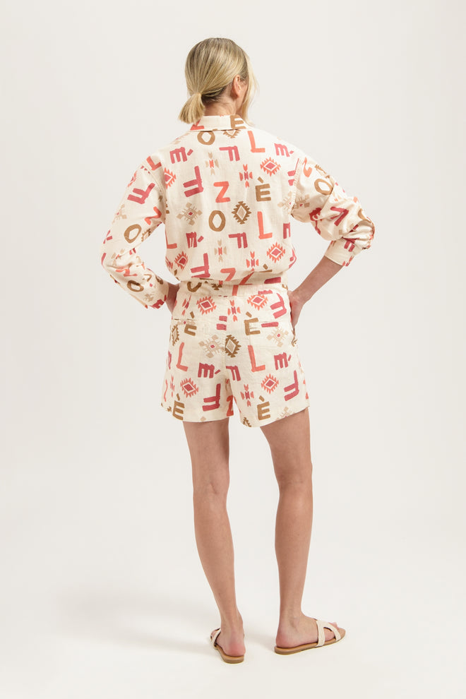 Lona Short | Letter Print