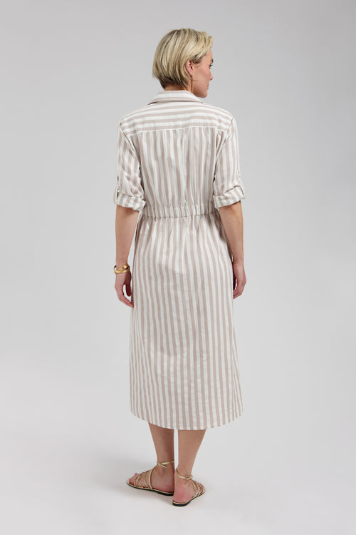 Maya dress | Sand striped