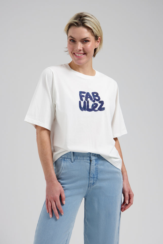 Milani T-shirt White Fabulez artwork