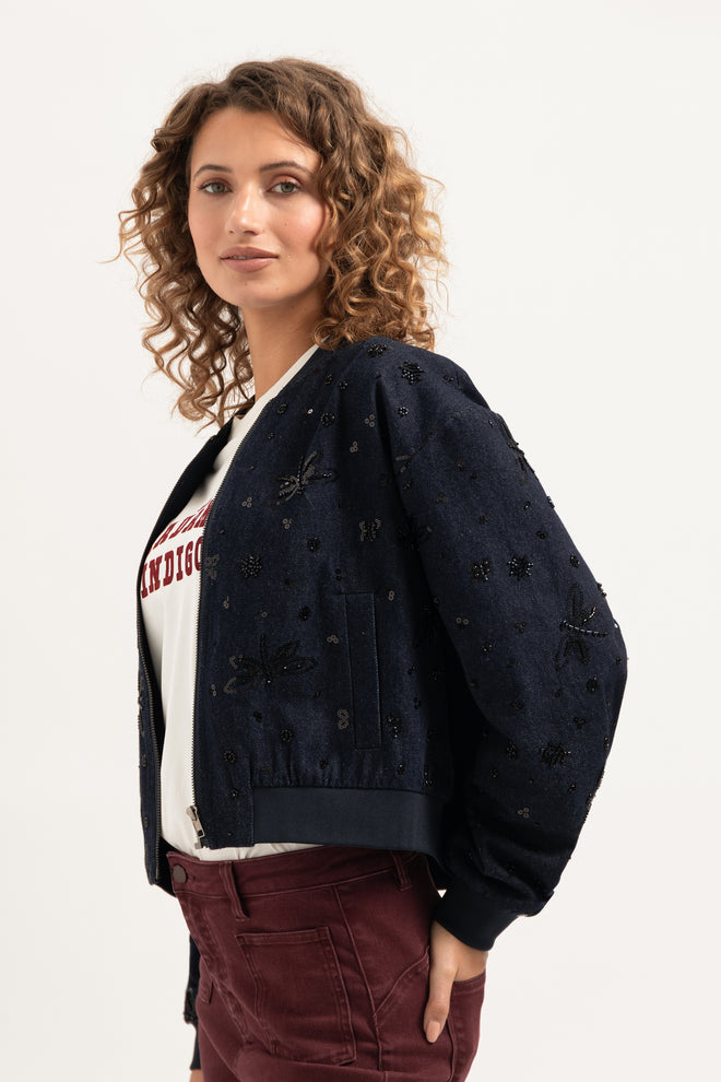 Lola Bomberjacket | Black Sparkle