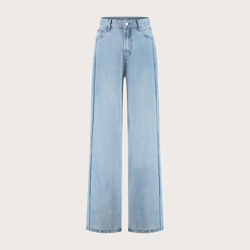 Riley Wide Leg | Bleached Denim