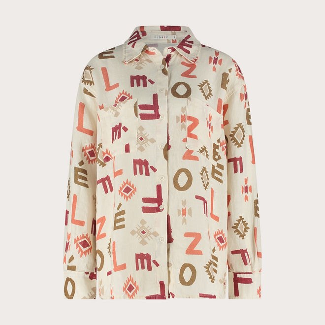 Lona Blouse | Letter Print