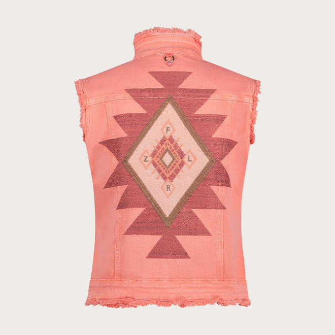 Ginny Gilet Aztec | Peach