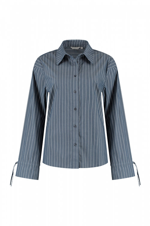 Serena Blouse | Grey Striped