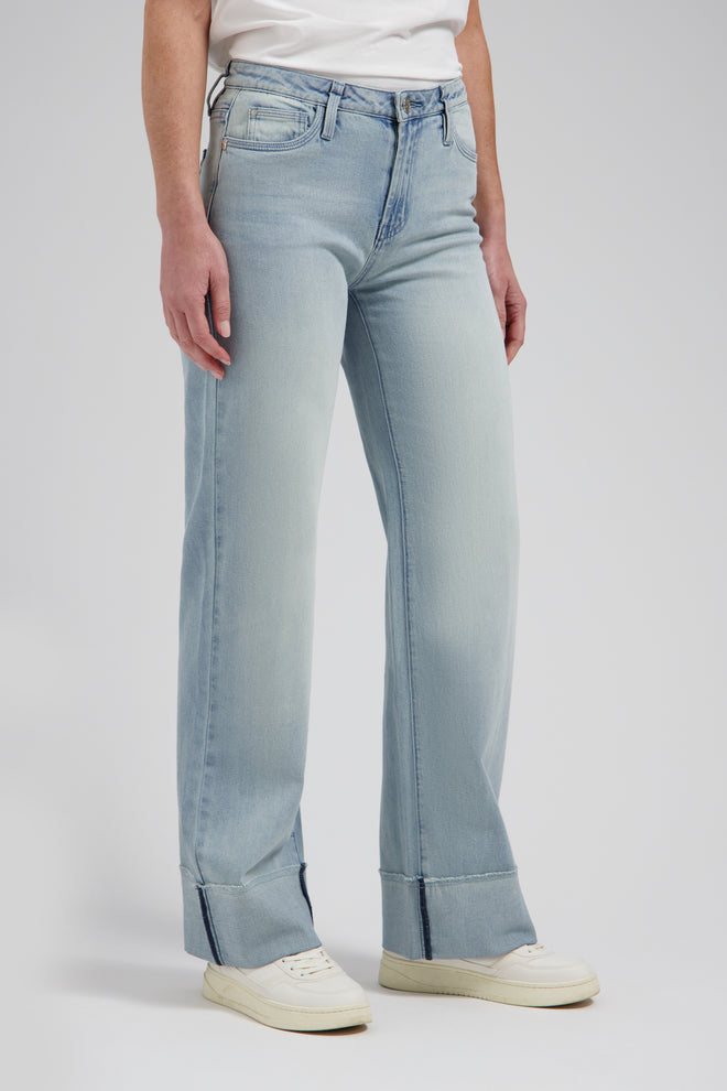 Sophie straight Roll-up | Crystal blue