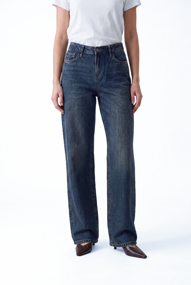 Sophie Straight leg fit Jeans Tabacco blue