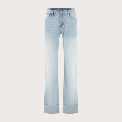 Sophie straight Roll-up | Crystal blue