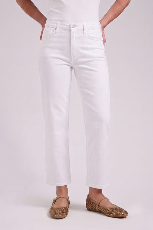 Sophie straight fit jeans cropped White