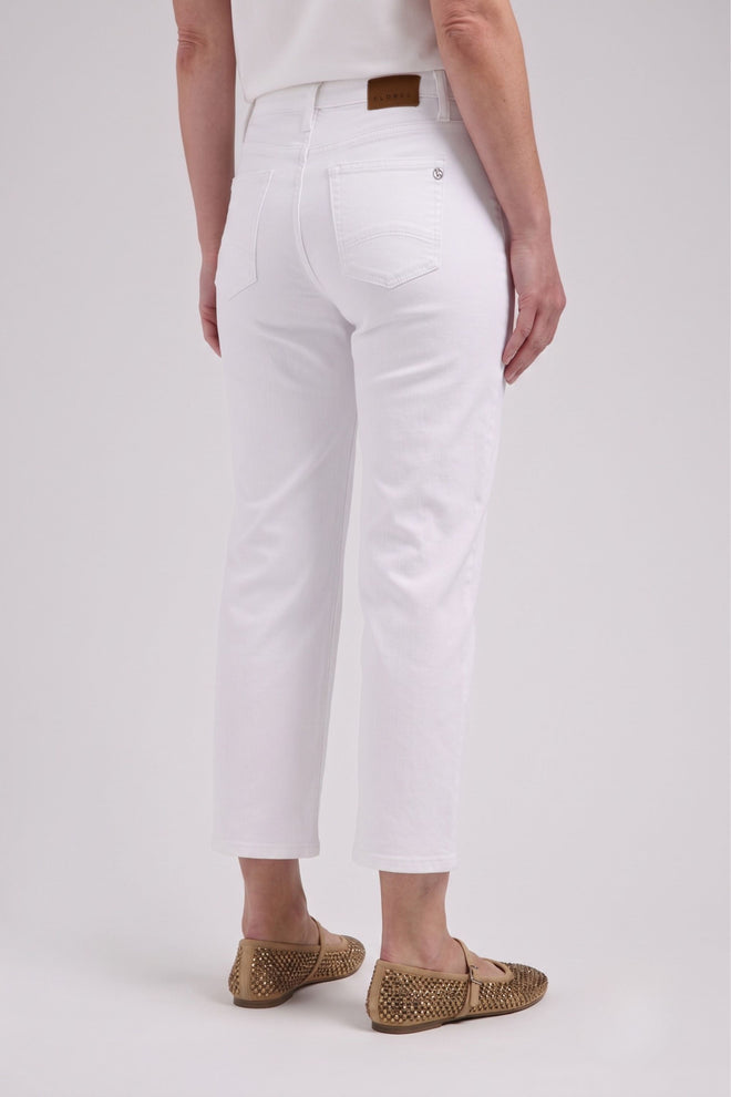 Sophie straight fit jeans cropped White