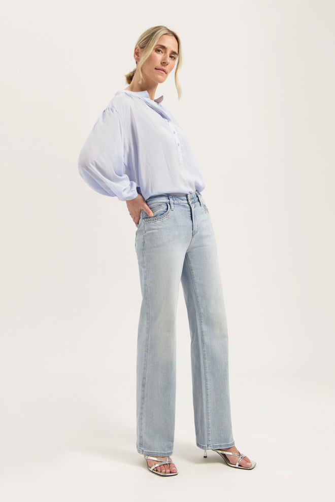Sophie Straight Studs | Cool Blue