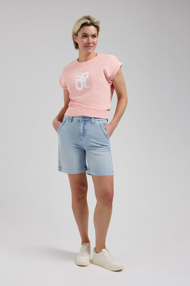 Tiara Short Bleached Denim