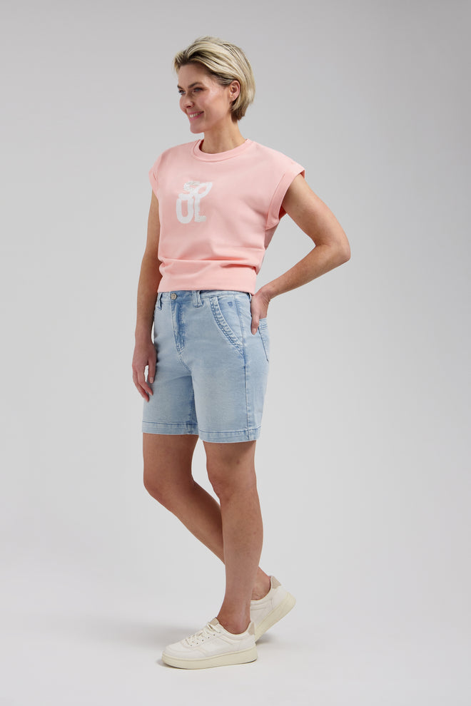 Tiara Short Bleached Denim