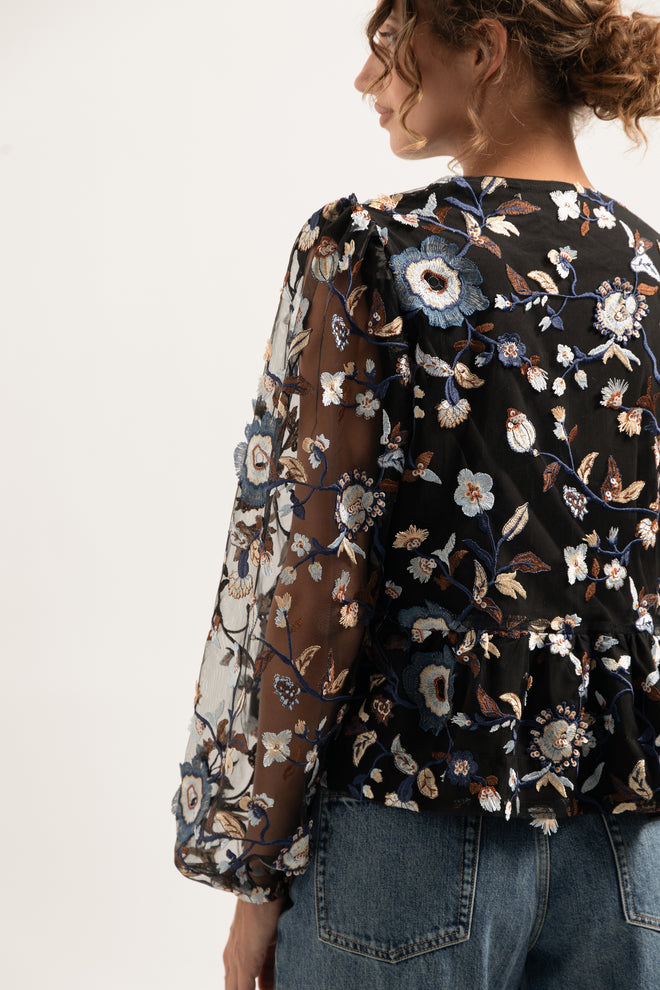 Ally Mesh Jacket | Western Flowers