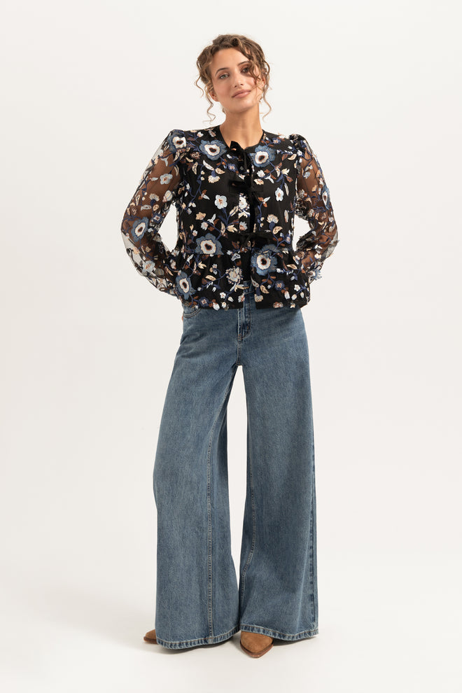 Ally Mesh Jacket | Western Flowers