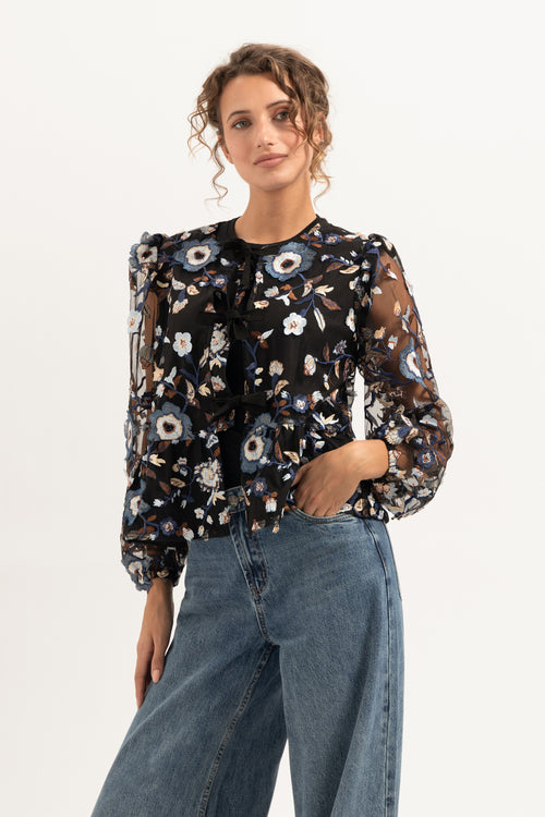 Ally Mesh Jacket | Western Flowers