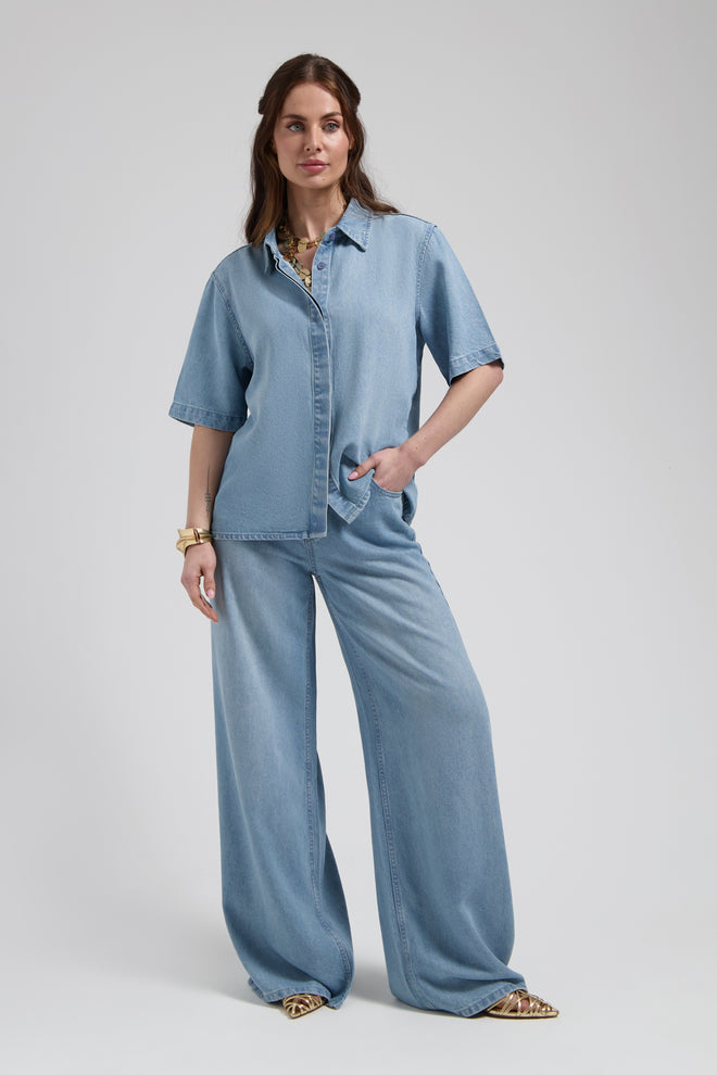 Sylena blouse | Mid Blue