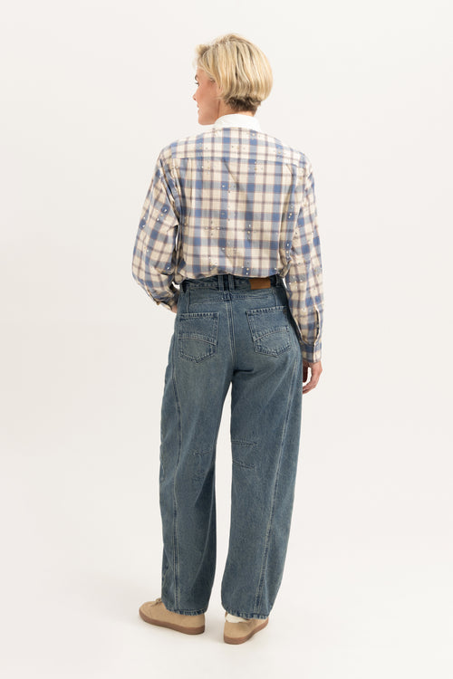 Amelie Blouse | Checked Blue