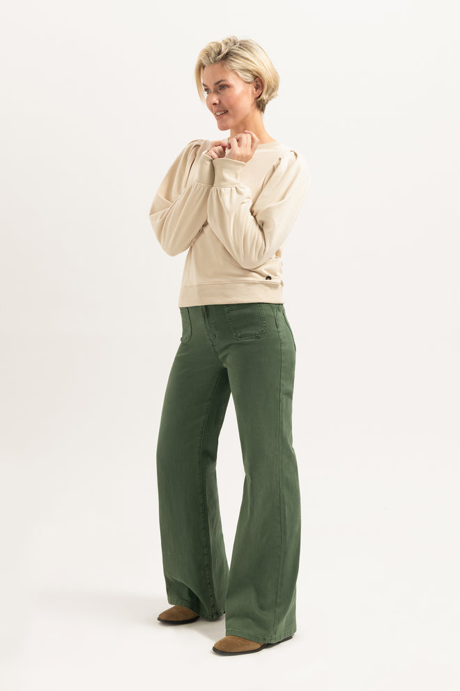 Ana Flared Pocket | Green