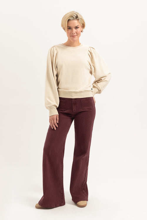 Ana Flared Pocket | Burgundy