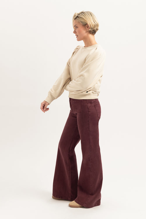 Ana Flared Pocket | Burgundy