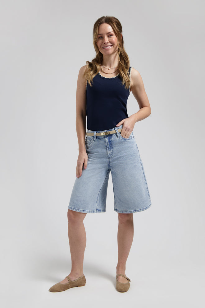 Florèz Bermuda | Bleached Denim