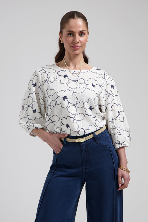 Medy blouse | Flower White