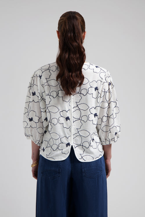 Medy blouse | Flower White