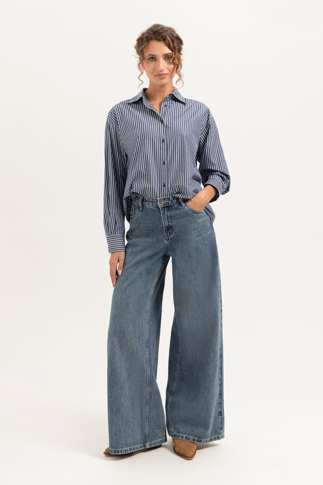 Debby Blouse | Blue Striped