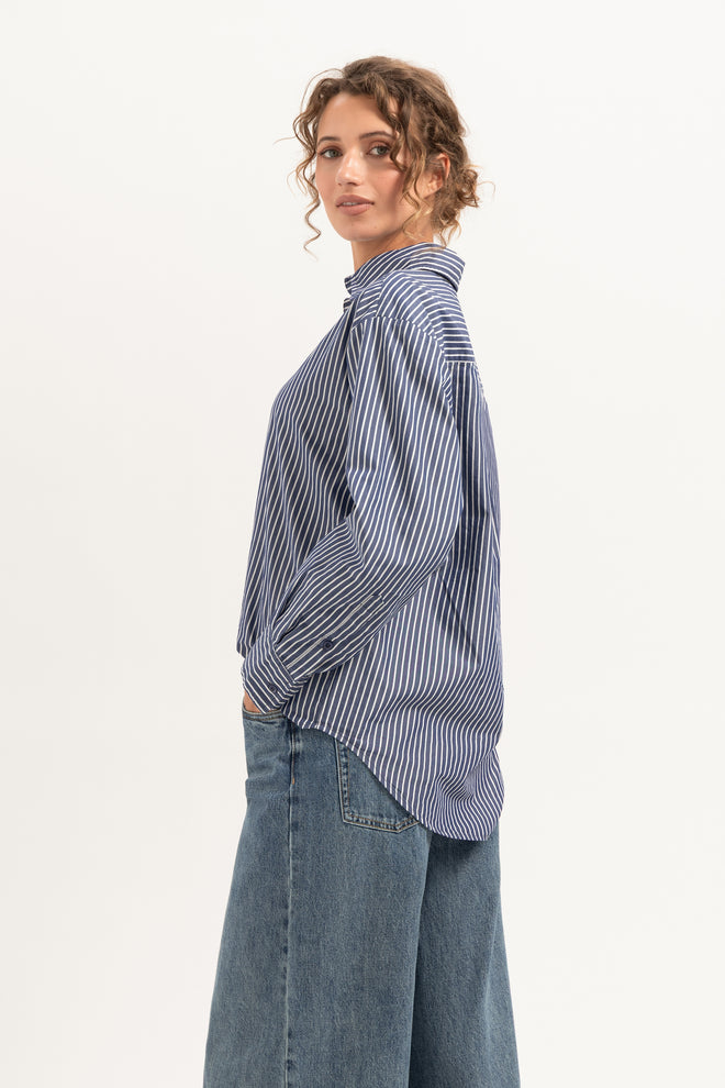Debby Blouse | Blue Striped