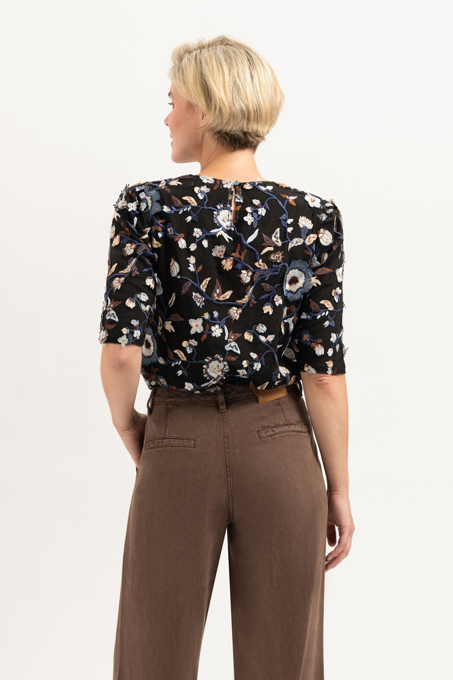 Alice Mesh Blouse | Western Flowers