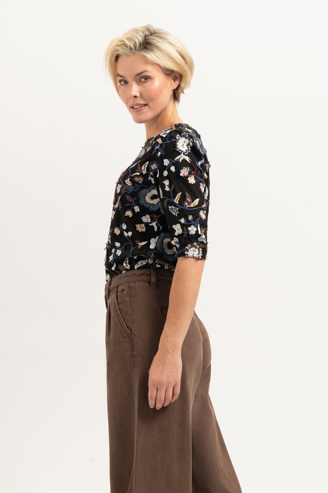 Alice Mesh Blouse | Western Flowers