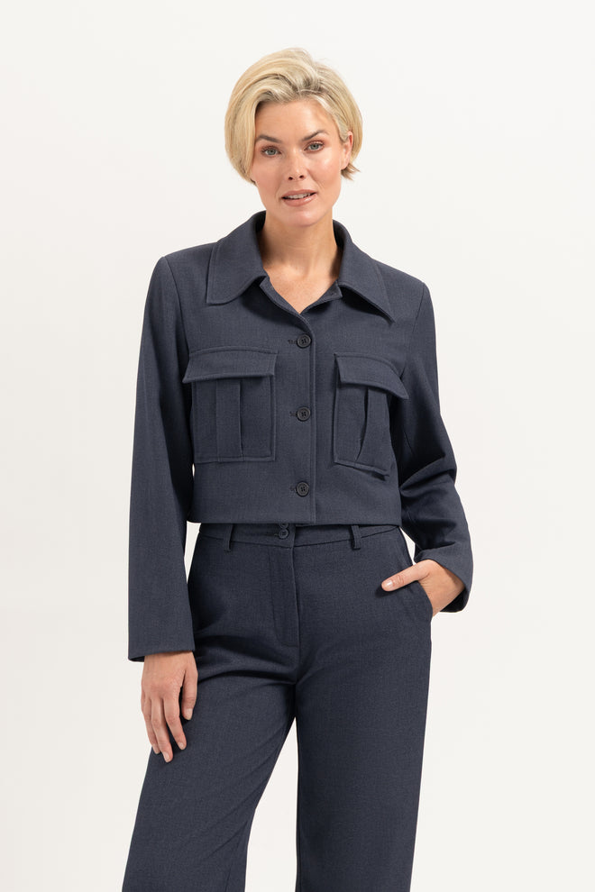Esmee Jacket | Blue Melee