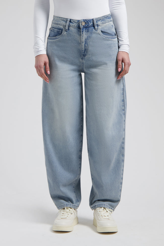 Fani barrel jeans | Mid Blue