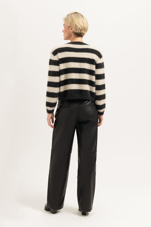 Hazel Striped Knit Cardigan | Off-White Striped