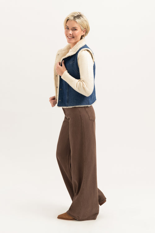 Teddy Gilet | Mid Blue
