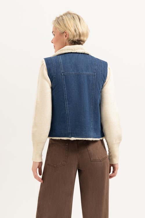 Teddy Gilet | Mid Blue