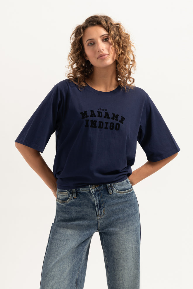 Je suis T-Shirt | Blue - Black texted