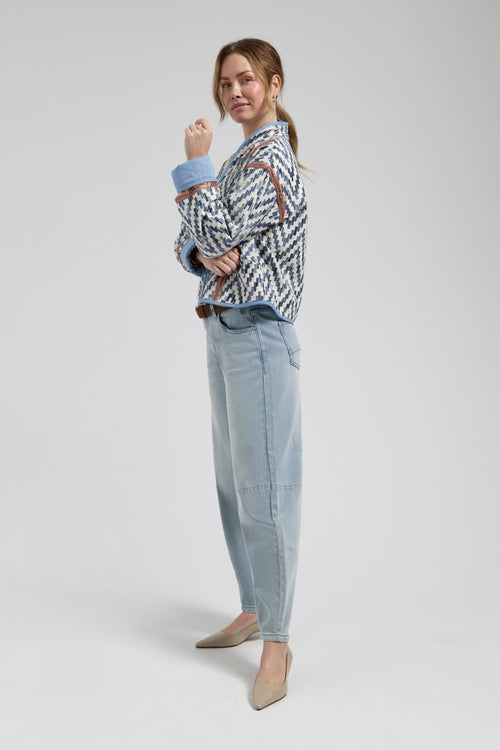 Tess Barrel | Crystal blue