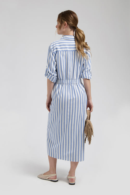 Maya dress | Blue Striped