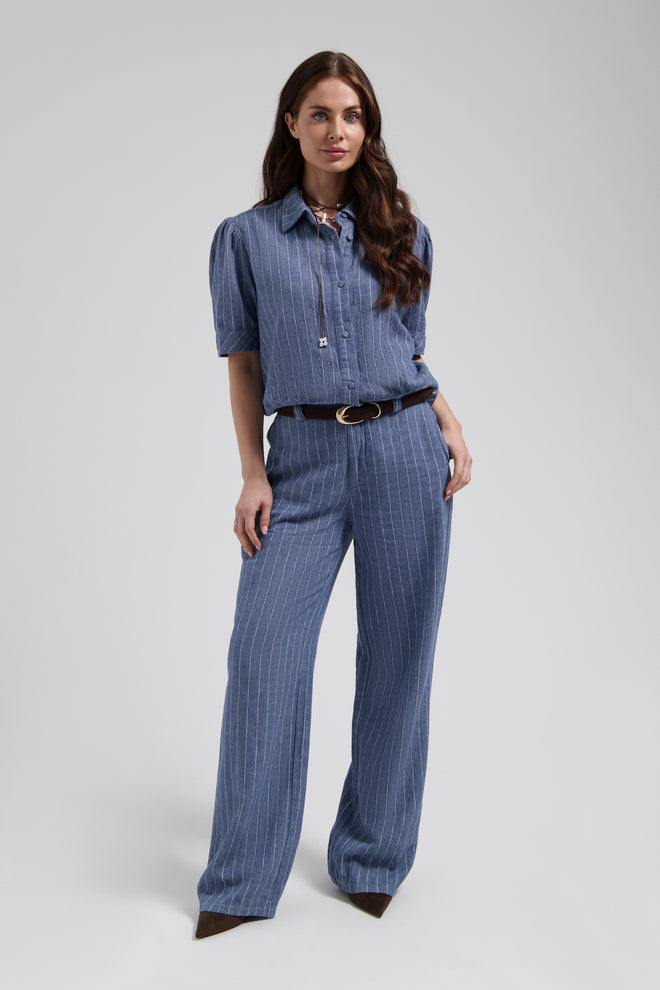 Philly Blouse | Blue Stripe
