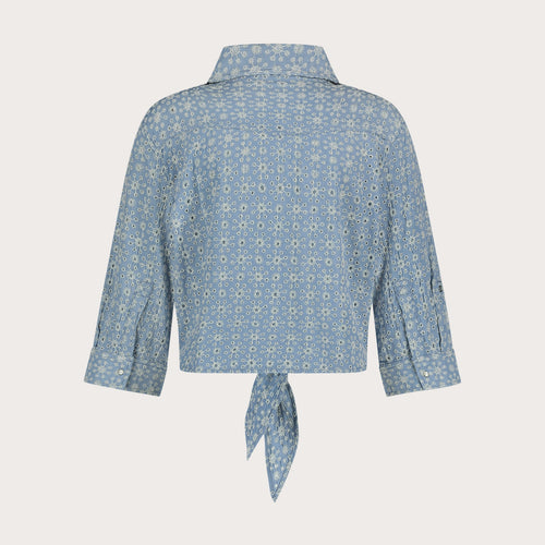Rosie Blouse Embroidery | Blue