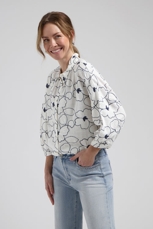 Cath blouse | Flower White